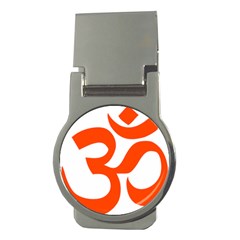 Hindu Om Symbol (orange) Money Clips (round)  by abbeyz71