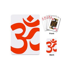 Hindu Om Symbol (orange) Playing Cards (mini)  by abbeyz71