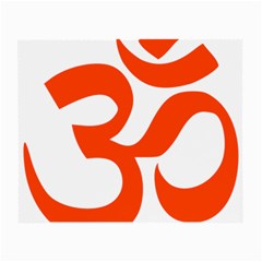 Hindu Om Symbol (orange) Small Glasses Cloth by abbeyz71