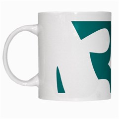 Hindu Om Symbol (teal)  White Mugs by abbeyz71