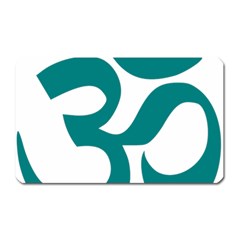 Hindu Om Symbol (teal)  Magnet (rectangular)