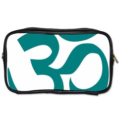 Hindu Om Symbol (teal)  Toiletries Bags by abbeyz71