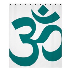 Hindu Om Symbol (teal)  Shower Curtain 60  X 72  (medium)  by abbeyz71