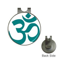 Hindu Om Symbol (teal) Hat Clips With Golf Markers