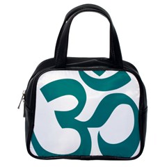 Hindu Om Symbol (teal) Classic Handbags (one Side) by abbeyz71