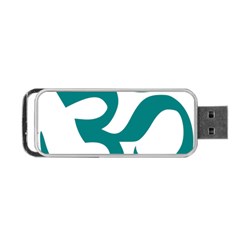 Hindu Om Symbol (teal) Portable Usb Flash (two Sides) by abbeyz71