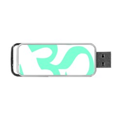 Hindu Om Symbol (cyan Blue) Portable Usb Flash (two Sides) by abbeyz71