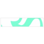 Hindu Om Symbol (Cyan Blue) Flano Scarf (Small) Back