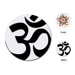 Hindu Om Symbol  Playing Cards (round)  by abbeyz71