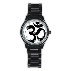 Hindu Om Symbol  Stainless Steel Round Watch by abbeyz71