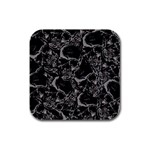 Skulls pattern Rubber Square Coaster (4 pack)  Front