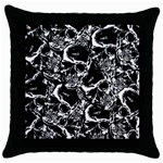 Skulls pattern Throw Pillow Case (Black) Front