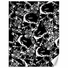 Skulls Pattern Canvas 12  X 16   by ValentinaDesign