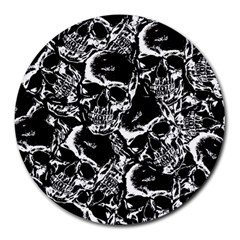 Skulls Pattern Round Mousepads