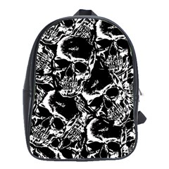 Skulls Pattern School Bags (xl)  by ValentinaDesign