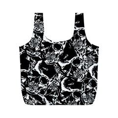 Skulls Pattern Full Print Recycle Bags (m)  by ValentinaDesign