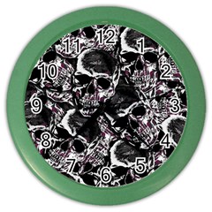 Skulls Pattern Color Wall Clocks