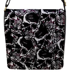 Skulls Pattern Flap Messenger Bag (s) by ValentinaDesign