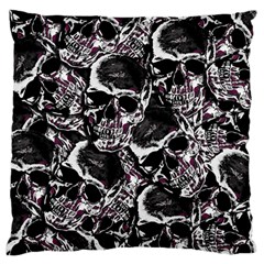 Skulls Pattern Large Flano Cushion Case (one Side) by ValentinaDesign