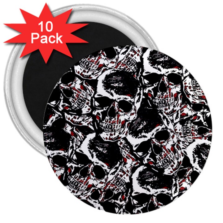 Skull pattern 3  Magnets (10 pack) 