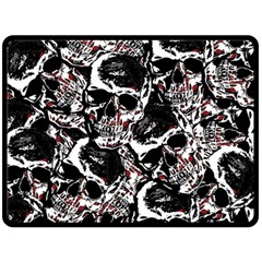 Skull Pattern Double Sided Fleece Blanket (large)  by ValentinaDesign