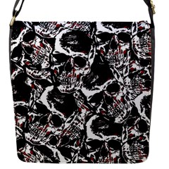 Skull Pattern Flap Messenger Bag (s) by ValentinaDesign