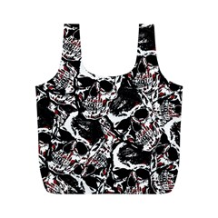 Skull Pattern Full Print Recycle Bags (m)  by ValentinaDesign