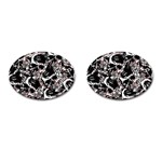 Skull pattern Cufflinks (Oval) Front(Pair)