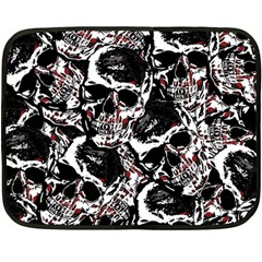 Skull Pattern Double Sided Fleece Blanket (mini)  by ValentinaDesign