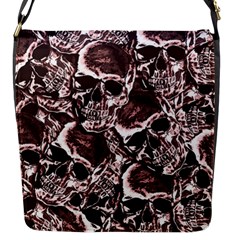 Skull Pattern Flap Messenger Bag (s) by ValentinaDesign