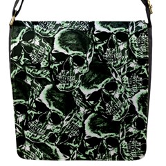 Skull Pattern Flap Messenger Bag (s) by ValentinaDesign