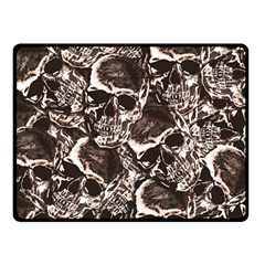 Skull Pattern Double Sided Fleece Blanket (small)  by ValentinaDesign