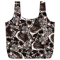 Skull Pattern Full Print Recycle Bags (l)  by ValentinaDesign