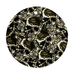 Skull Pattern Ornament (round) by ValentinaDesign