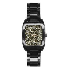 Skull Pattern Stainless Steel Barrel Watch by ValentinaDesign