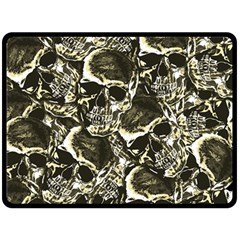 Skull Pattern Double Sided Fleece Blanket (large)  by ValentinaDesign