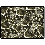 Skull pattern Double Sided Fleece Blanket (Large)  80 x60  Blanket Back