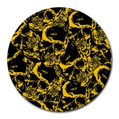 Skull pattern Round Mousepads