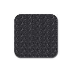 Floral Pattern Rubber Square Coaster (4 Pack) 