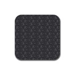 Floral pattern Rubber Square Coaster (4 pack)  Front