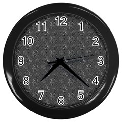 Floral pattern Wall Clocks (Black)