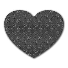 Floral pattern Heart Mousepads