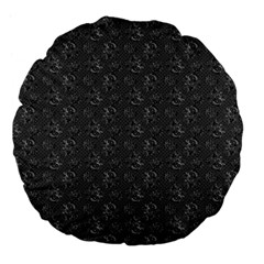 Floral pattern Large 18  Premium Flano Round Cushions