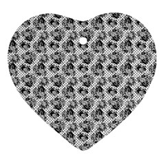 Floral Pattern Heart Ornament (two Sides) by ValentinaDesign