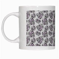 Floral Pattern White Mugs by ValentinaDesign