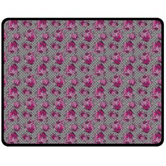 Floral Pattern Double Sided Fleece Blanket (medium)  by ValentinaDesign