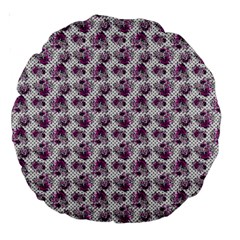 Floral Pattern Large 18  Premium Round Cushions by ValentinaDesign