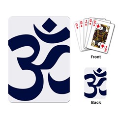 Hindu Om Symbol (dark Blue) Playing Card by abbeyz71