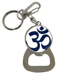 Hindu Om Symbol (dark Blue) Button Necklaces by abbeyz71