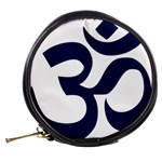 Hindu Om Symbol (Dark Blue) Mini Makeup Bags Back